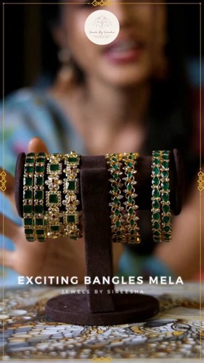 Jewels By Sireesha | Gold Sheet & 22K/24K Jewellery on Instagram: "Bangles Mela ✨ | Episode 3 – Emerald Elegance Our kattu gajulu journey continues… This episode is all about the regal charm of emerald-accented goldsheet bangles. 💚 Graceful, rich, and timeless — emerald hues add a royal touch to every stack, perfect for bridal wear and classic festive looks. Each bangle reflects tradition, craftsmanship, and a love for heritage — revealed one design at a time. Stay with us as Bangles Mela unfol