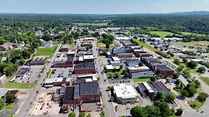 high aerial push north wilkesboro nc, north carolina, small town usa, small town america, hometown, home