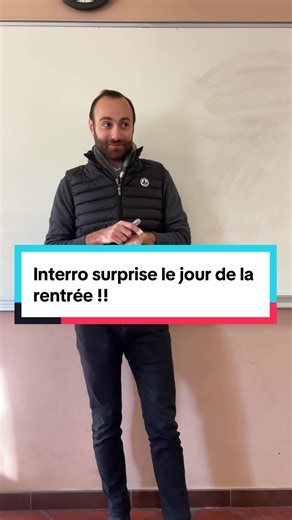 Interro surprise pour la rentrée en mathématiques !