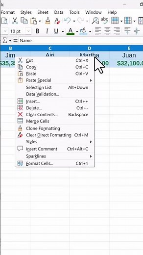 Transpose - LibreOffice Calc Spreadsheet Short 8 - Tutorial - Column To Row To Column
