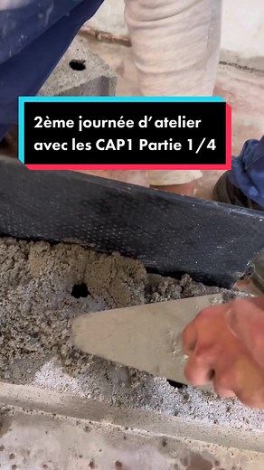 Journée d'atelier pour les apprentis maçons CAP première année