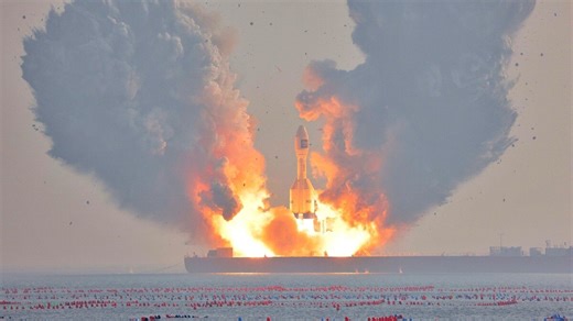 Video: China launches Gravity-1 space rocket from ship in Yellow Sea