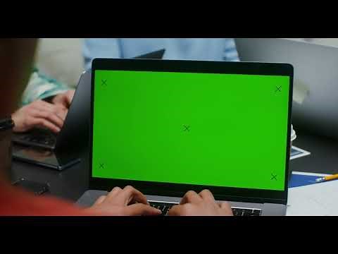 Woman | Typing | Laptop | Green Screen | Screen | Work | Free Stock Video Footage 4K [ No Copyright]