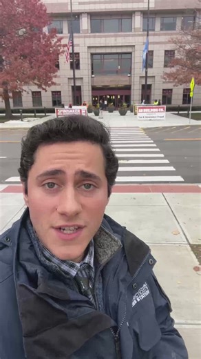 Carpenters Local 326 union demonstration in front of Connecticut Legislative Office Building
