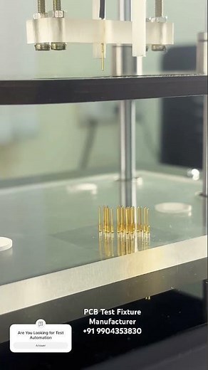 PCB Test fixture using pogo test pins #fixture #pcb #automation #test #science #robotic #robot #plc