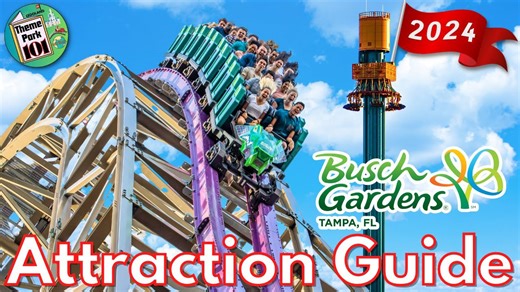 Busch Gardens Tampa Attraction Guide – All Rides & Shows, Tampa Bay, Florida