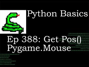 Python Basics Pygame Mouse Get Pos Method