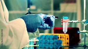 blood tests in a medical laboratory