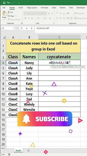 🧩Methods to Concatenate Rows into One Cell by Group in Excel – Easy Methods!