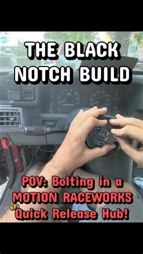 MOTION RACEWORKS QUICK RELEASE INSTALL! #ford #mustang #foxbody #steeringwheel #bloopers