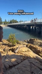 “If you do it I’ll do it” 😂💀 - - #bridgejump #backflip #aussie #reels #funny | Alexmilovanov