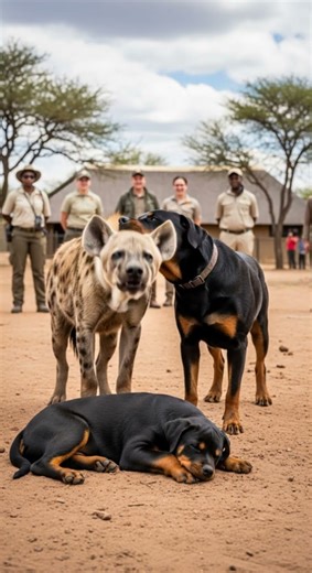 Can the hyena strike back against the dog's fierce pack attack #wildlife #nature #animals