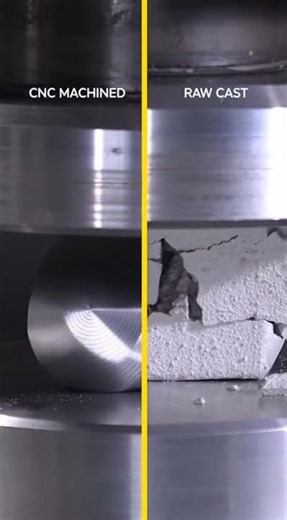 CNC vs Cast Metal | Compression Comparison #hydraulicpress