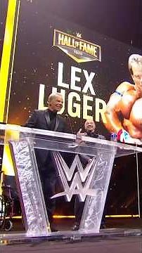 WWE Hall of Famer, Lex Luger, proudly stands at the podium to tell a story 🥹👏 #WWEHOF
