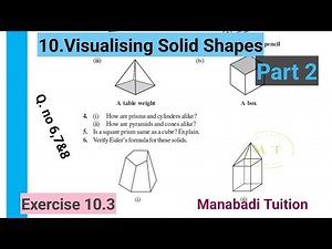 8th class maths| Chapter 10|Visualising solid Shapes| Exercise 10.3 |Q no 6,7&8 |part 2|CBSE|NCERT