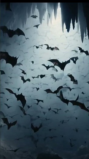 The echo of bats flying in the cave #bat #nocturnals #wildanimals #wildlifesounds #soundeffects