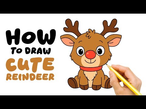 How To Draw A Cute Reindeer – Easy & Fun Drawing for Kids