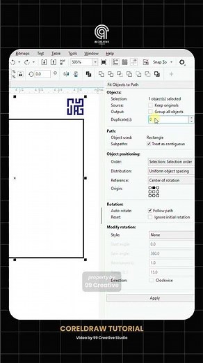 CorelDraw Tips | Use Fit Object to Path #coreldraw #begginers #graphicdesigner