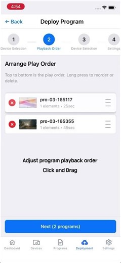 Magic Signage CMS - Program distribution
