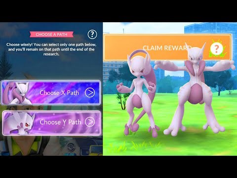 Choose X or Y Path for Mega Mewtwo X & Mega Mewtwo Y in pokemon go.