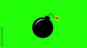 firecracker bomb dynamite explosive icon animated firecracker bomb dynamite explosive 4k green screen looping croma