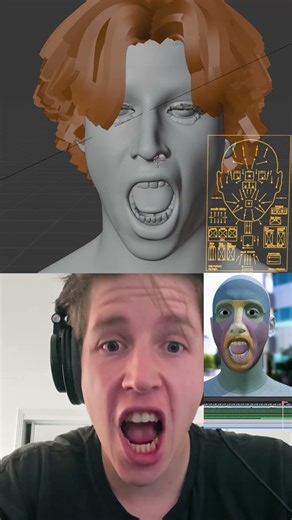 METAHUMAN TO BLENDER FACIAL ROM TEST #blender #unrealengine #demo #testing