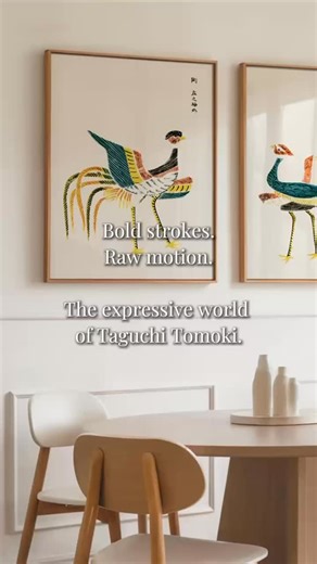 Taguchi Tomoki’s work is known for its bold ink strokes, strong contrast, and powerful sense of movement. A modern take on traditional Japanese brush art. Each piece feels alive, capturing emotion through texture, rhythm, and simplicity. A striking style that pairs beautifully with minimalist, Japandi, and modern interiors. #HouseOfKoyomi #TaguchiTomoki #JapaneseBrushArt #InkArt #JapandiHome WabiSabiDecor ModernJapaneseArt InteriorInspiration | House of koyomi | Facebook