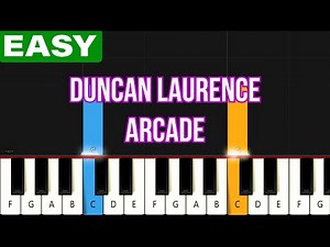 Duncan Laurence - Arcade | EASY Eurovision Piano Tutorial for Beginners