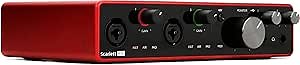 Focusrite Scarlett 8i6 3rd Gen USB Audio Interface Recording, Songwriting, & Streaming High-Fidelity, Studio Quality Recording, With Transparent Playback