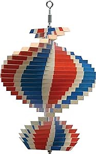 Red, White, and Blue Wood Wind Spinner - Made in USA
