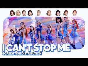 TWICE - I Can't Stop Me (Screen Time Distribution)
