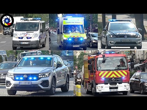 PARIS 🇫🇷 Services de Secours [Grosse Compilation] Police, Pompiers BSPP et Ambulances en Urgence