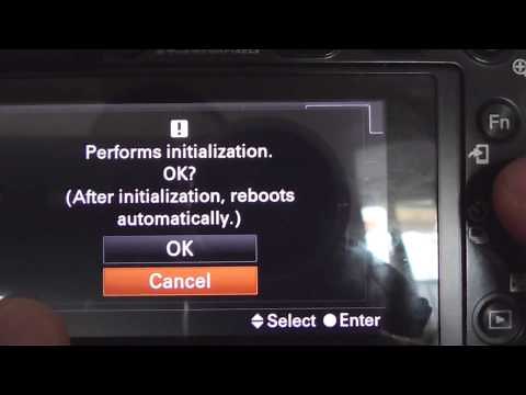 A6000: How to reset camera to Default Settings