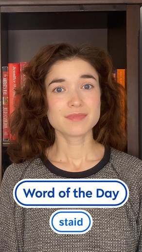 The professor stood at the podium with a staid demeanor, delivering his lecture in a dignified and solemn manner. “Staid” was first recorded in the 1500s to mean "fixed or permanent." 🏫 📚 Do you prefer a staid or lively approach to school lectures? | Dictionary.com