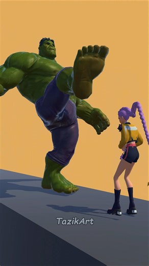 Kpop Demon Hunters Rumi vs Hulk #kpopdemonhunters #rumi #hulk #animation #shortvideo