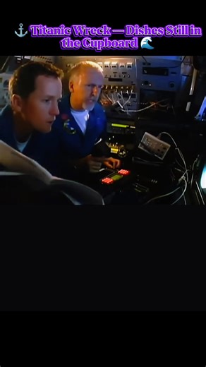 ⚓ Titanic Wreck — Dishes Still in the Cupboard 🌊 🧐 Did you know? Inside parts of the wreck, stacks of dishes and glassware are still sitting in cupboards and on shelves—undisturbed since 1912. In several enclosed rooms, the slow current, settled silt, and limited disturbance helped keep lightweight items in place. When the ship broke apart and the bow hit the seabed, some interiors remained protected, so plates, bottles, and jars survived exactly where crew once stored them. These scenes are a