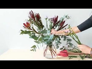 Leucadendron and anthurium flower arrangement tutorial