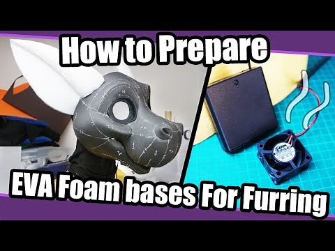 How To Prepare EVA Foam Head Base For Furring & Add A Fan - For Fursuits & Cosplay