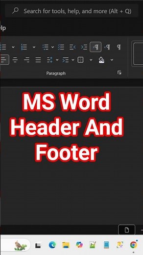 MS Word Header & Footer | TheGkTech | Header And Footer