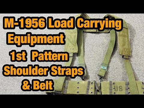 M-1956 Load Carrying Equipment 1st Pattern Suspenders and Pistol Belt #075
