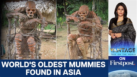 4.5K views · 73 reactions | #VantageOnFirstpost: A new American research suggests the world’s oldest mummification may have begun 14,000 years ago in Asia—not with pharaohs, but with fire. Hunter-gatherers in China, Vietnam, and Indonesia appeared to gently smoke-dry their dead over low heat before burial, preserving them in crouched positions. Evidence of intentional charring hints at a deeply human ritual of remembrance. | Firstpost | Facebook