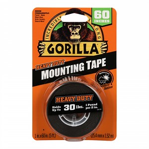 Gorilla 1" x 60" Black Heavy-Duty Mounting Tape 6055002