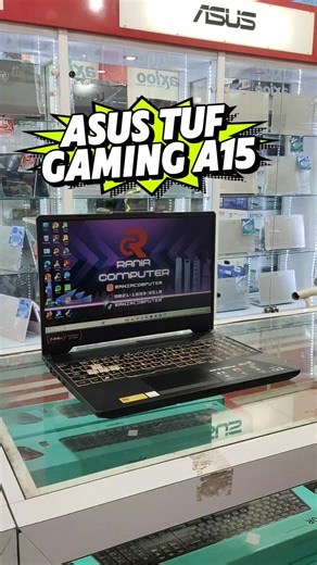 ASUS TUF GAMING A15 Spesifikasi Processor : AMD Ryzen 7 7445HS Processor 3.2GHz (22MB Cache, up to 4.7GHz, 6 cores, 12 Threads) Graphics : NVIDIA GeForce RTX 3050 Laptop GPU 4GB GDDR6 Memory : 8GB DDR5-5600 SO-DIMM, Max 64GB Storage : 512GB PCIe 4.0 NVMe M.2 SSD Display : 15.6-inch FHD (1920 x 1080) 16:9 144Hz Adaptive-Sync Value IPS-level 250nits 1000:1 62.5% sRGB Anti-glare display Operating System : Windows 11 Home Office Home 2024 Microsoft 365 Basic (1Year) Keyboard : Backlit Chiclet Keyboa