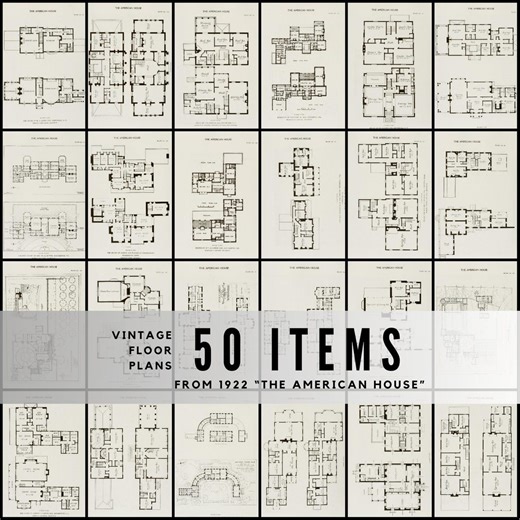 50 Printable House Floor Plans – High‑res American Home Layouts for Architecture, Remodeling & Interior Design - Etsy