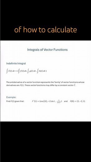 Example - Find Antiderivative Vector with Given Initial Conditions