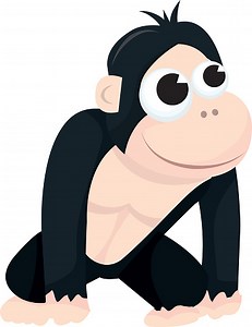 Cartoon Baby Gorilla