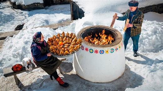 Easy and Delicious Recipe for Fried Quails ¦ Azerbaijani Village Life