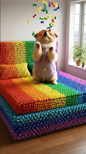 ASMR Puppy in Bed 🐈‍⬛😻#asmr #puppy #aivideo #funny #sleep #suenoreparador #dormirserapido