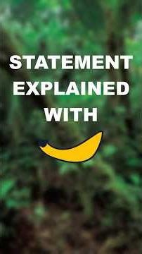 Statement with Bananas! #coding #programming