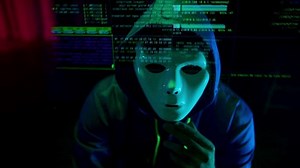 Anonymous Hacker Wearing Mask Hoodie Interacting Stock Footage Video (100% Royalty-free) 3920592795 | Shutterstock